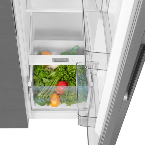 Refrigerador Automático Midea Side By Side Inverter Quattro Bru Steel 17 Pies Cúbicos con Wifi Refrigerador Automático Midea Side By Side Inverter Quattro Bru Steel 17 Pies Cúbicos con Wifi