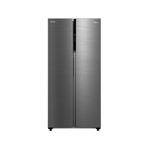 Refrigerador Automático Midea Side By Side Inverter Quattro Bru Steel 17 Pies Cúbicos con Wifi Refrigerador Automático Midea Side By Side Inverter Quattro Bru Steel 17 Pies Cúbicos con Wifi
