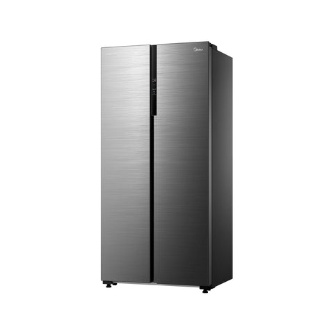 Refrigerador Automático Midea Side By Side Inverter Quattro Bru Steel 17 Pies Cúbicos con Wifi Refrigerador Automático Midea Side By Side Inverter Quattro Bru Steel 17 Pies Cúbicos con Wifi