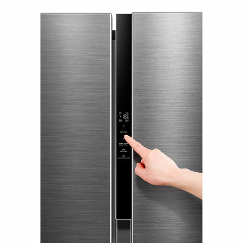 Refrigerador Automático Midea Side By Side Inverter Quattro Bru Steel 17 Pies Cúbicos con Wifi Refrigerador Automático Midea Side By Side Inverter Quattro Bru Steel 17 Pies Cúbicos con Wifi