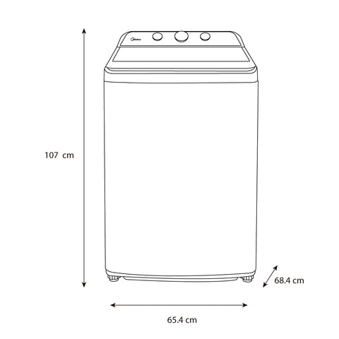 Lavadora Carga Superior Midea 22Kg Vortex Wash Agitador Gris Lavadora Carga Superior Midea 22Kg Vortex Wash Agitador Gris
