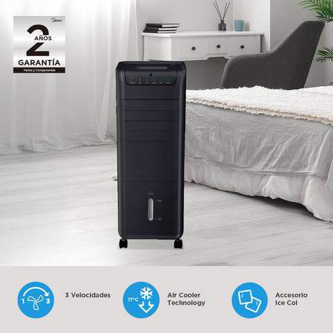 Enfriador de Aire Midea Ice Cool 5.4 Litros Negro Enfriador de Aire Midea Ice Cool 5.4 Litros Negro