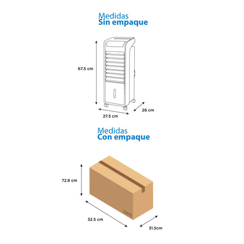 Enfriador de Aire Midea Ice Cool 5.4 Litros Negro Enfriador de Aire Midea Ice Cool 5.4 Litros Negro