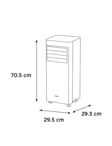 Aire Acondicionado Midea Portatil , 1 Ton, Sólo Frío, 127V Aire Acondicionado Midea Portatil , 1 Ton, Sólo Frío, 127V