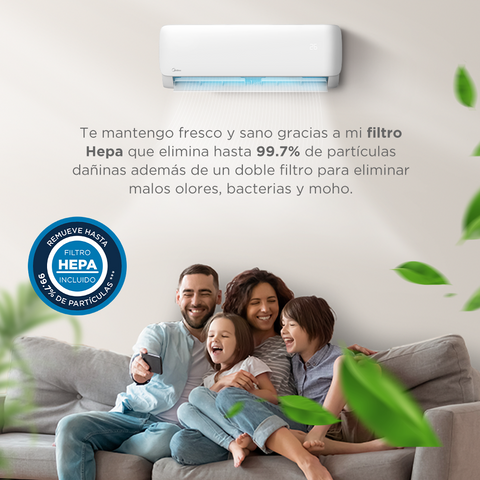 Minisplit Midea On Off Solo Frío 1.5 Toneladas 18,000BTUs 220V Minisplit Midea On Off Solo Frío 1.5 Toneladas 18,000BTUs 220V