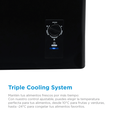 Congelador Midea 7 Pies Negro Congelador Midea 7 Pies Negro
