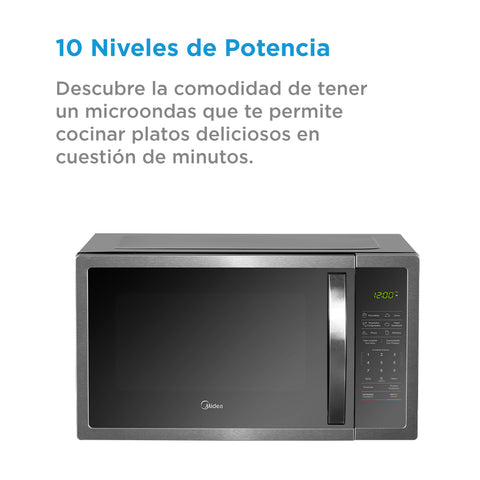 Microondas MIDEA MMDHF16S2SS 1.6 Pulgadas Silver Microondas MIDEA MMDHF16S2SS 1.6 Pulgadas Silver
