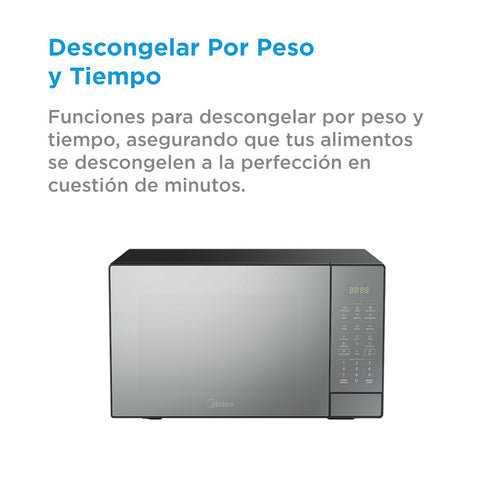 Microondas Midea 1.4 Pies SmartECO Puerta Espejo MMDK14S2MB Negro Microondas Midea 1.4 Pies SmartECO Puerta Espejo MMDK14S2MB Negro