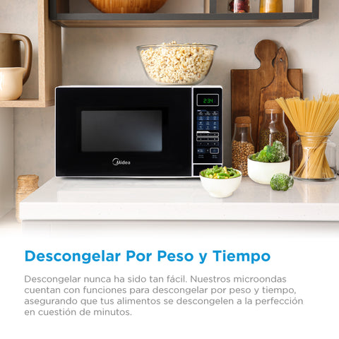 Horno Midea Microondas De 0.7 Pies Cúbicos MMDR07S2BW Horno Midea Microondas De 0.7 Pies Cúbicos MMDR07S2BW