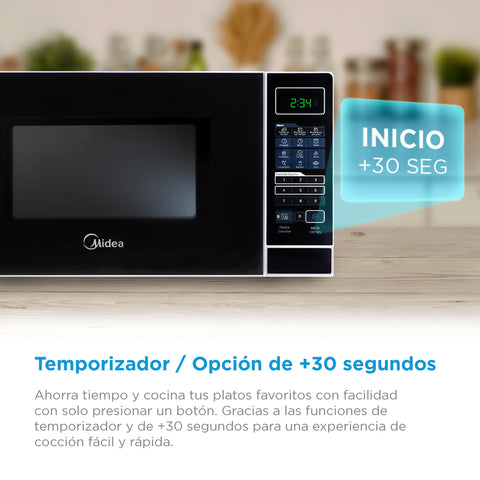 Horno Midea Microondas De 0.7 Pies Cúbicos MMDR07S2BW Horno Midea Microondas De 0.7 Pies Cúbicos MMDR07S2BW