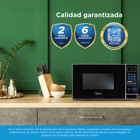 Horno Midea Microondas De 0.7 Pies Cúbicos MMDR07S2BW Horno Midea Microondas De 0.7 Pies Cúbicos MMDR07S2BW