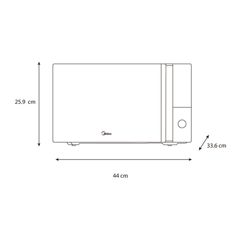 Microondas .7 MIDEA MMDT07S2MB 0.7 Pies Negro Microondas .7 MIDEA MMDT07S2MB 0.7 Pies Negro