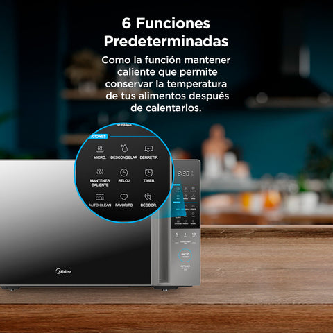 Horno de Microondas Midea 1.4 Pies Gris Horno de Microondas Midea 1.4 Pies Gris