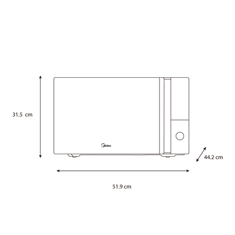 Horno de Microondas Midea 1.4 Pies Gris Horno de Microondas Midea 1.4 Pies Gris