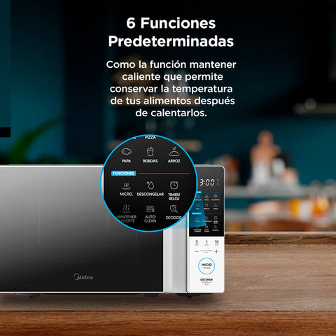 HORNO MICROONDAS MIDEA MMDT07S2WB 0.7 PIES 10 NIV POTENCIA negro 1 HORNO MICROONDAS MIDEA MMDT07S2WB 0.7 PIES 10 NIV POTENCIA negro 1