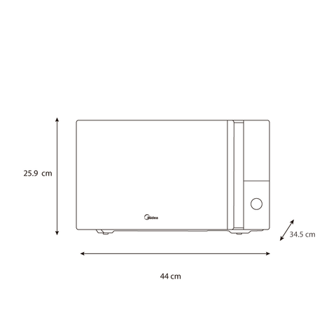 HORNO MICROONDAS MIDEA MMDT07S2WB 0.7 PIES 10 NIV POTENCIA negro 1 HORNO MICROONDAS MIDEA MMDT07S2WB 0.7 PIES 10 NIV POTENCIA negro 1