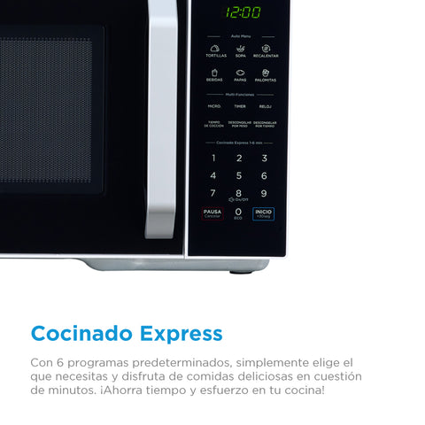 Horno de Microondas Midea 1.1 Pies Cúbicos / 31 L Negro y Blanco MMDX11S2BW Horno de Microondas Midea 1.1 Pies Cúbicos / 31 L Negro y Blanco MMDX11S2BW