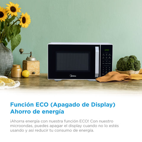 Horno de Microondas Midea 1.1 Pies Cúbicos / 31 L Negro y Blanco MMDX11S2BW Horno de Microondas Midea 1.1 Pies Cúbicos / 31 L Negro y Blanco MMDX11S2BW