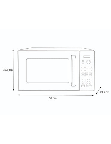 Horno de Microondas Midea 1.1 Pies Cúbicos / 31 L Negro y Blanco MMDX11S2BW Horno de Microondas Midea 1.1 Pies Cúbicos / 31 L Negro y Blanco MMDX11S2BW