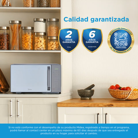Microondas Midea 1.1 Pies Silver Microondas Midea 1.1 Pies Silver