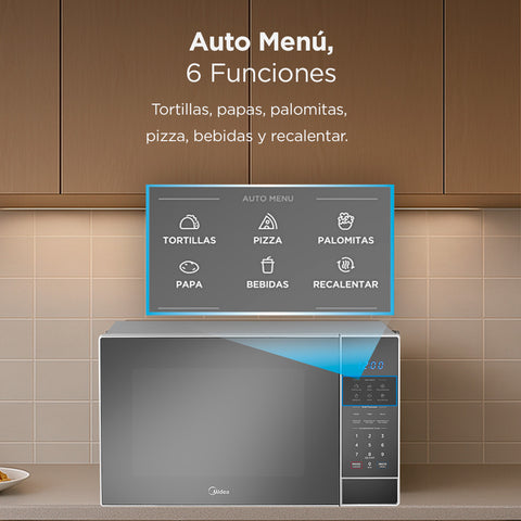 Horno de microondas Midea 1.1 pies cúbicos (32L) SmartECO Gris Horno de microondas Midea 1.1 pies cúbicos (32L) SmartECO Gris