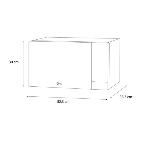 Horno de microondas Midea 1.1 pies cúbicos (32L) SmartECO Gris Horno de microondas Midea 1.1 pies cúbicos (32L) SmartECO Gris