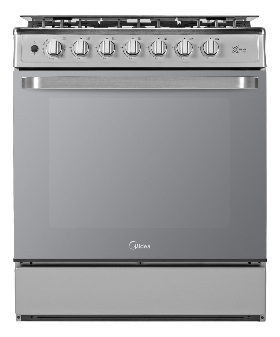 Estufa de piso MIDEA 30 pulgadas silver