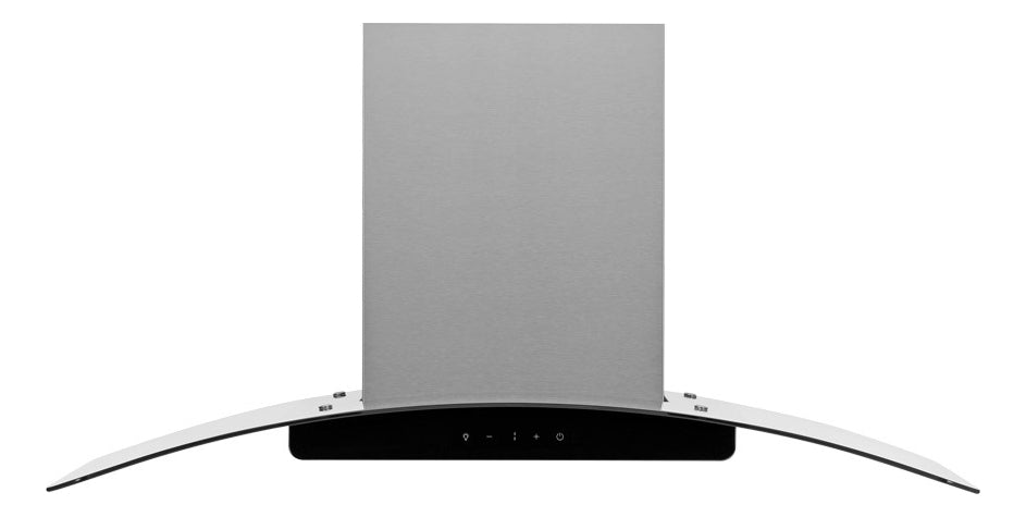 Campana Decorativa de Pared 36 Midea Vidrio Templado Curvo