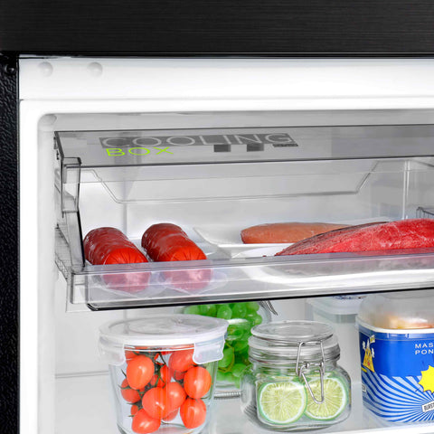 Refrigerador Top Mount Inverter Quattro Jazz Black 12 pies cúbicos