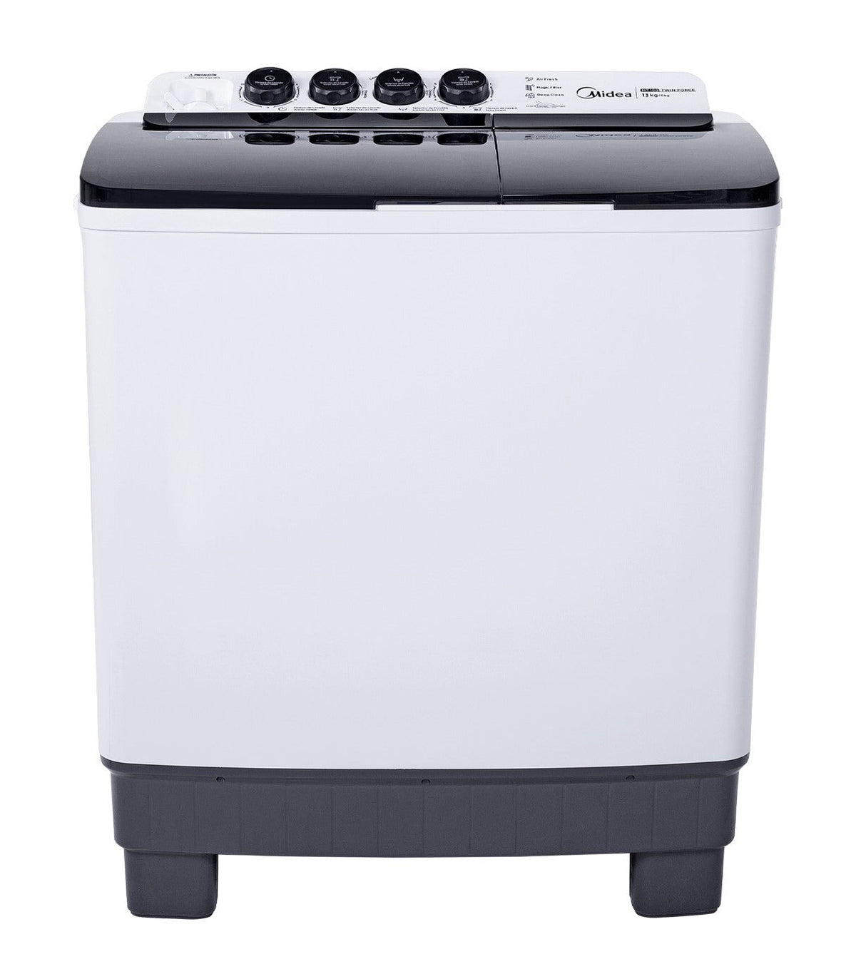 Lavadora Semiautomática Midea Dos Tinas 13Kg Twin Force Pulsator Blanca Midea MT100W130/W-MX