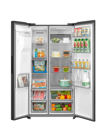 Refrigerador Side by Side SpaceMaster Basalt Gray 21 Pies cúbicos