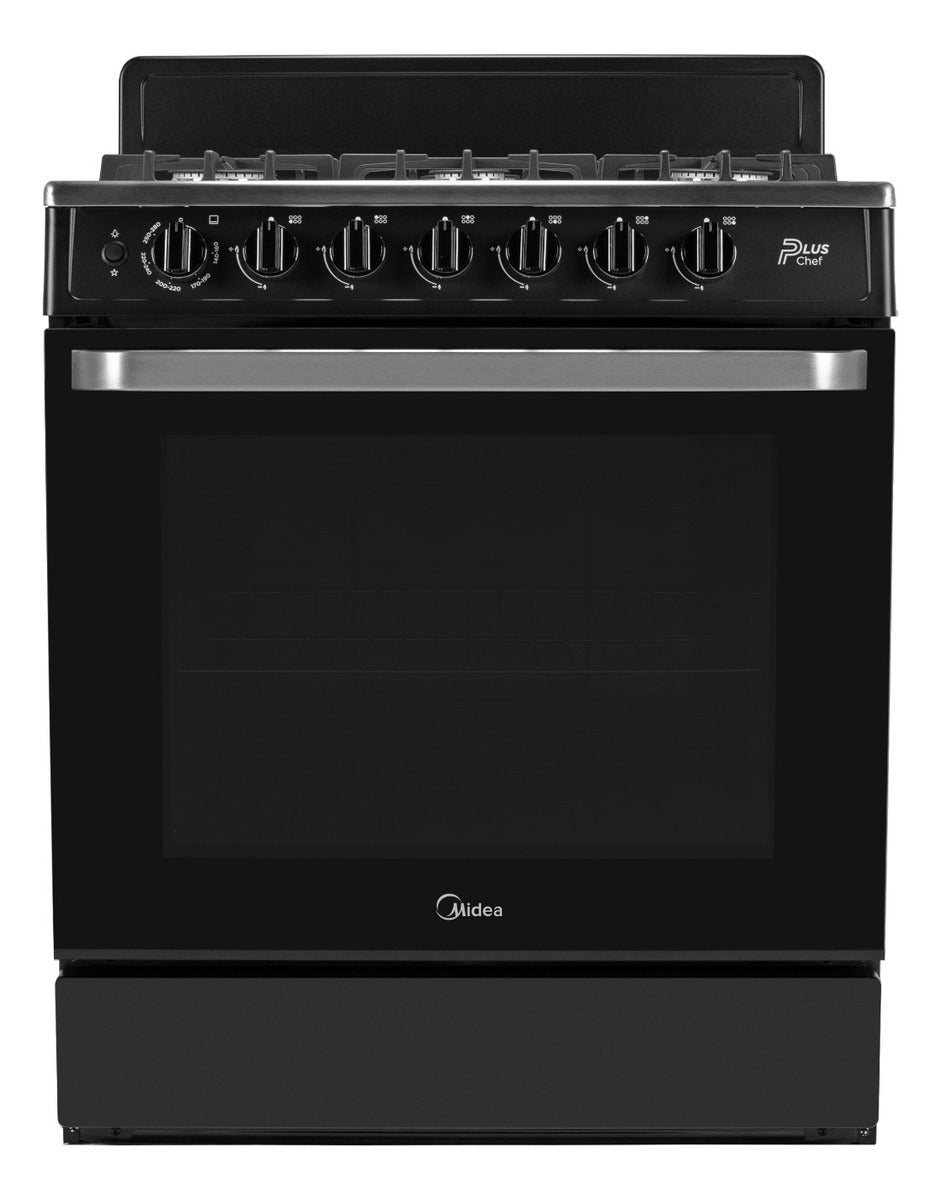 Estufa MIDEA MGS30FS1BEABB 30 Pulgadas con Copete Negra