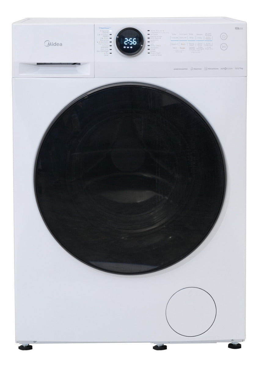 Lavasecadora Midea Carga Frontal Smart Dial Blanca 15 Kg / 8 Kg MF200D150WB/W