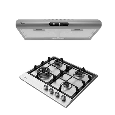 Combo Parrilla Campana Midea Empotrable 24” I 60cm