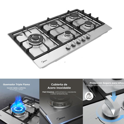 Combo Parrilla Campana Midea Empotrable 30” | 75cm