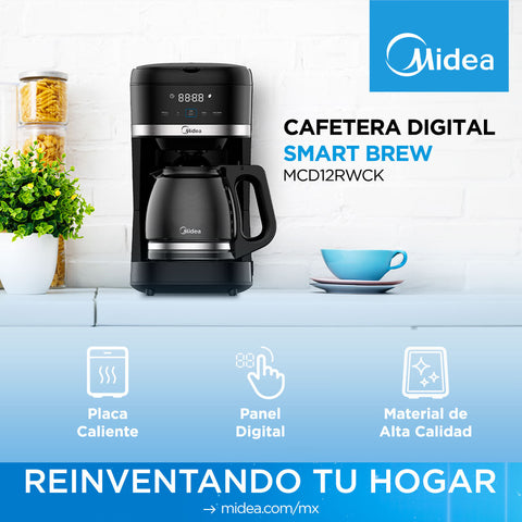 Cafetera Digital Midea 12 Tazas Smart Brew
