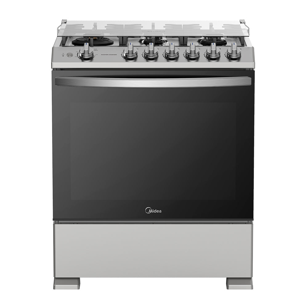 Estufa  de Piso Midea con Capelo 30" MASTER COOK Silver