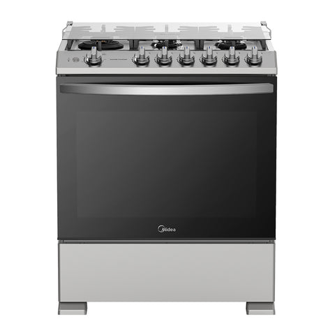 Estufa  de Piso Midea con Capelo 30" MASTER COOK Silver