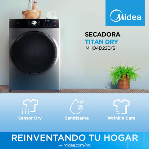 Secadora de Carga Frontal Midea Titan Dry 22Kg Silver