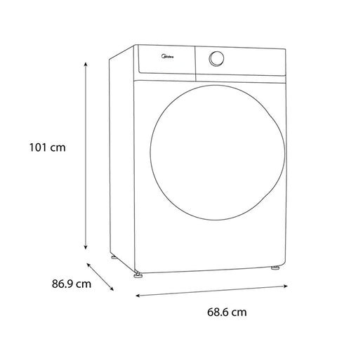 Secadora de Carga Frontal Midea Titan Dry 22Kg Silver