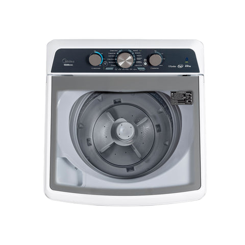 Lavadora Carga Superior 22Kg Midea Vortex Wash Agitador Blanca MA500W22/W