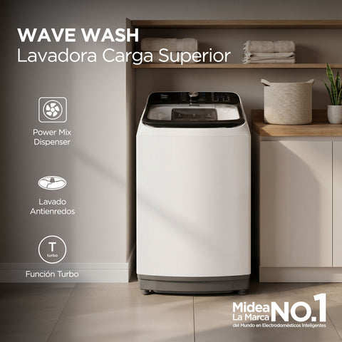 Lavadora MIDEA Auto Carga Superior 18 Kg Blanca MA512W18/W