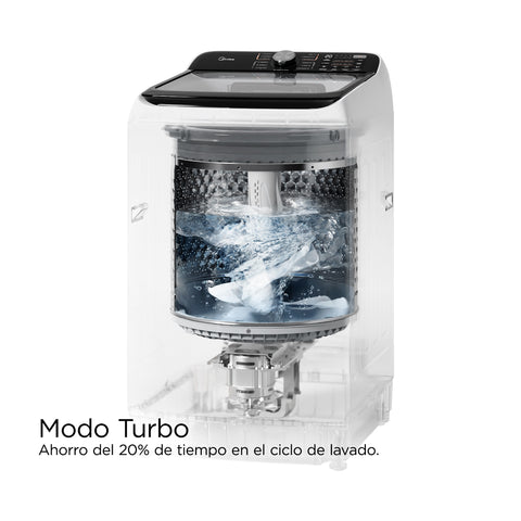 Lavadora Automática Midea Con Agitador Carga Superior 22Kg Blanca