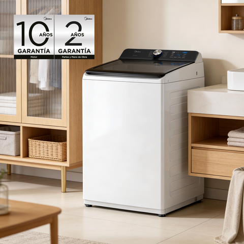 Lavadora Automática Midea Con Agitador Carga Superior 22Kg Blanca