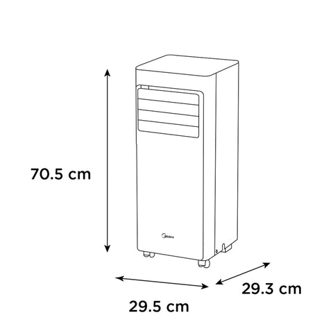 Aire Acondicionado Midea Portatil , 1 Ton, Sólo Frío, 127V