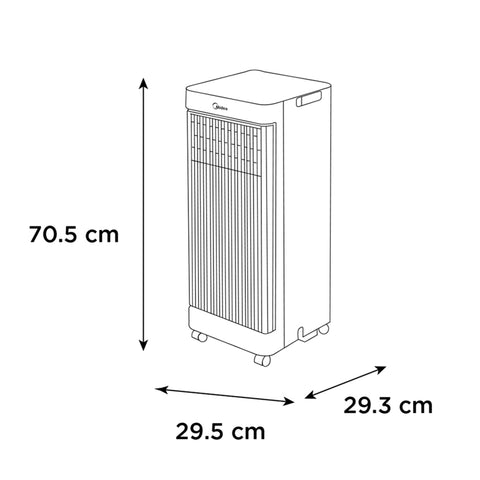 Aire Acondicionado Portátil Midea 1 Ton, Sólo Frío, WiFi