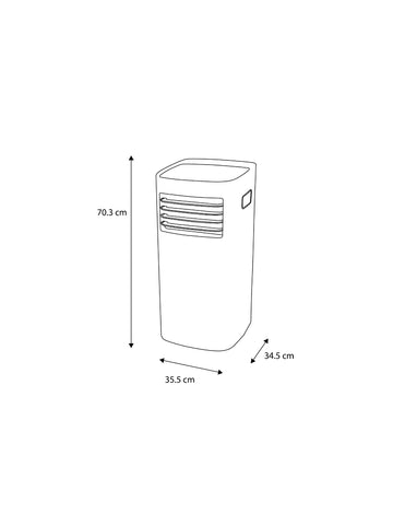 Aire Acondondicionado Portátil Midea 1 Ton, Frío, 115v, Blanco Midea MAP12C1PSP