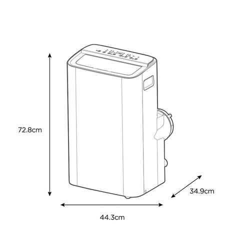 Aire Acondicionado Portátil Midea Inverter 1.1 Ton, Frío, WiFi