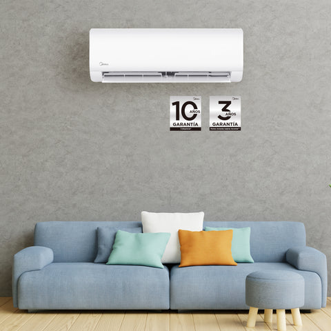 MinisplitMidea Inverter SEER 20, 1 Ton, Sólo Frío, 110V