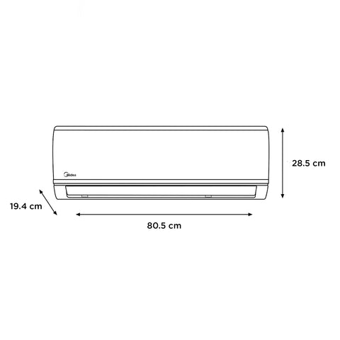 Minisplit Midea Inverter Solo frío 1Ton (12,000 BTU's) 220V